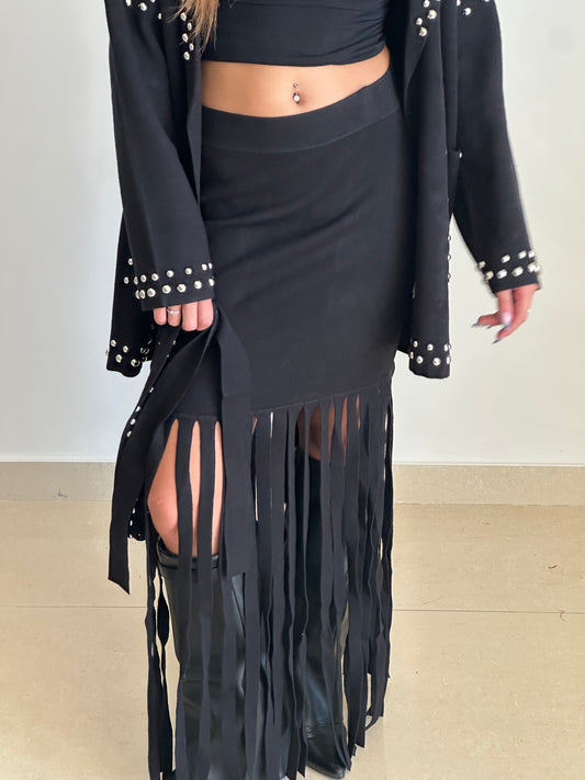 BSB JEANS gonna con frange