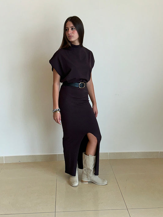 KONTATTO ABITO LUNGO CON CINTA